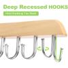 imageBAGAIL Wooden Belt Hanger Space Saving Belt Rack with 20 Rotatable Hooks 360 Degree Rotating Belt Holder Men Belts Organizer for Tie Belt Scarf 2PackNaturalNatural