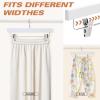 imageBAGAIL Wooden Pants Hangers with Adjustable Clips 360Swivel Hook Space Saving Skirt Holders with AntiRust Clips for Trousers Jeans Shorts 10Pack NaturalWhite