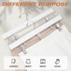 imageBAGAIL Wooden Pants Hangers with Adjustable Clips 360Swivel Hook Space Saving Skirt Holders with AntiRust Clips for Trousers Jeans Shorts 10Pack NaturalWhite