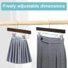 imageBAGAIL Wooden Pants Hangers with Adjustable Clips 360Swivel Hook Space Saving Skirt Holders with AntiRust Clips for Trousers Jeans Shorts 10Pack NaturalWalnut