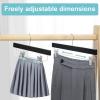 imageBAGAIL Wooden Pants Hangers with Adjustable Clips 360Swivel Hook Space Saving Skirt Holders with AntiRust Clips for Trousers Jeans Shorts 10Pack NaturalBlack