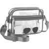 imageBAGAIL Clear Bag Stadium Approved Crossbody Shoulder Messenger Clear Purse with Adjustable Strap01Grey
