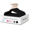 imageBAGAIL Kids Velvet Hangers 11 Inches Childrens Clothes Hangers NonSlip Baby Hangers for InfantToddler Ivory50packBlackRose Gold