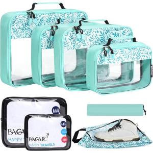 imageBAGAIL 8 Set9 Set Packing Cubes Luggage Packing Organizer for Travel Suitcase Packing Bags for Travel AccessoriesLeaf