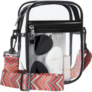 imageBAGAIL Clear Bag Stadium Approved Crossbody Shoulder Messenger Clear Purse with Adjustable Strap02ethnic Arrow