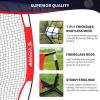 imageBAGAIL 7x7 ft Baseball ampamp Softball Practice Net with Bow Frame for Batting Hitting Pitching Portable Baseball Throwing Net with 2 Strike Zone Batting Tee Carry Bag Great for All LevelsRed