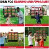 imageBAGAIL Football Throwing Net 9 Target Pockets Football Net QB Accuracy Trainer Fun Practice Net for Football with Carry Bag