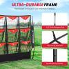 imageBAGAIL Football Throwing Net 9 Target Pockets Football Net QB Accuracy Trainer Fun Practice Net for Football with Carry Bag
