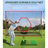 imageBAGAIL Golf Net 10 x 7 ft Heavy Duty Golf Practice Net and TriTurf Mat Portable Golf Net with Carry Bag Golf Training Aid Hitting Driving Chipping Nets for Backyard Outdoor Indoor  G9 Max