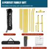 imageBAGAIL Portable Pickleball Net Set 22 FT Regulation Size Pickle Ball Net with Ball Collector Carry Bag Easy Setup for Outdoor Indoor Driveway  RedYellow  Black