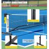 imageBAGAIL Portable Pickleball Net Set with Wheels 22 FT Regulation Size ampamp 11 FT Half Court Size 2in1 Pickle Ball Net with Ball Collector Carry Bag 4 Pickle Balls Easy Setup for Outdoor IndoorWhite