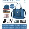 imageBAGAIL Travel Duffel Bag Weekender Bags for Women Overnight Gym Carry On Tote Bag with Wet Pocket Hospital Mom Bag for Labor and Delivery  Extra Large BlackBPeacock Blue