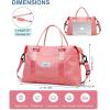 imageBAGAIL Travel Duffel Bag Weekender Bags for Women Overnight Gym Carry On Tote Bag with Wet Pocket Hospital Mom Bag for Labor and Delivery  Extra Large BlackCoral Red