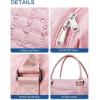 imageBAGAIL Travel Duffel Bag Weekender Bags for Women Overnight Gym Carry On Tote Bag with Wet Pocket Hospital Mom Bag for Labor and Delivery  Extra Large BlackGridPink