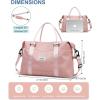 imageBAGAIL Travel Duffel Bag Weekender Bags for Women Overnight Gym Carry On Tote Bag with Wet Pocket Hospital Mom Bag for Labor and Delivery  Extra Large BlackPink