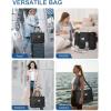 imageBAGAIL Travel Duffel Bag Weekender Bags for Women Overnight Gym Carry On Tote Bag with Wet Pocket Hospital Mom Bag for Labor and Delivery  Extra Large BlackAblack