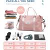 imageBAGAIL Travel Duffel Bag Weekender Bags for Women Overnight Gym Carry On Tote Bag with Wet Pocket Hospital Mom Bag for Labor and Delivery  Extra Large BlackPink