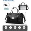 imageBAGAIL Travel Duffel Bag Weekender Bags for Women Overnight Gym Carry On Tote Bag with Wet Pocket Hospital Mom Bag for Labor and Delivery  Extra Large BlackBlack