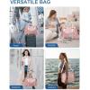 imageBAGAIL Travel Duffel Bag Weekender Bags for Women Overnight Gym Carry On Tote Bag with Wet Pocket Hospital Mom Bag for Labor and Delivery  Extra Large BlackPink