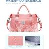imageBAGAIL Travel Duffel Bag Weekender Bags for Women Overnight Gym Carry On Tote Bag with Wet Pocket Hospital Mom Bag for Labor and Delivery  Extra Large BlackCoral Red
