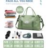 imageBAGAIL Travel Duffel Bag Weekender Bags for Women Overnight Gym Carry On Tote Bag with Wet Pocket Hospital Mom Bag for Labor and Delivery  Extra Large BlackOlive Green