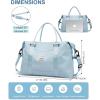 imageBAGAIL Travel Duffel Bag Weekender Bags for Women Overnight Gym Carry On Tote Bag with Wet Pocket Hospital Mom Bag for Labor and Delivery  Extra Large BlackLight Blue