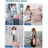 imageBAGAIL Travel Duffel Bag Weekender Bags for Women Overnight Gym Carry On Tote Bag with Wet Pocket Hospital Mom Bag for Labor and Delivery  Extra Large BlackAPink