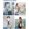 imageBAGAIL Travel Duffel Bag Weekender Bags for Women Overnight Gym Carry On Tote Bag with Wet Pocket Hospital Mom Bag for Labor and Delivery  Extra Large BlackPale Green
