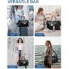 imageBAGAIL Travel Duffel Bag Weekender Bags for Women Overnight Gym Carry On Tote Bag with Wet Pocket Hospital Mom Bag for Labor and Delivery  Extra Large BlackBlack