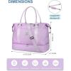 imageBAGAIL Travel Duffel Bag Weekender Bags for Women Overnight Gym Carry On Tote Bag with Wet Pocket Hospital Mom Bag for Labor and Delivery  Extra Large BlackBPurple