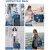 imageBAGAIL Travel Duffel Bag Weekender Bags for Women Overnight Gym Carry On Tote Bag with Wet Pocket Hospital Mom Bag for Labor and Delivery  Extra Large BlackBPeacock Blue