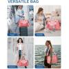 imageBAGAIL Travel Duffel Bag Weekender Bags for Women Overnight Gym Carry On Tote Bag with Wet Pocket Hospital Mom Bag for Labor and Delivery  Extra Large BlackCoral Red