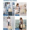 imageBAGAIL Travel Duffel Bag Weekender Bags for Women Overnight Gym Carry On Tote Bag with Wet Pocket Hospital Mom Bag for Labor and Delivery  Extra Large BlackABeige