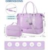 imageBAGAIL Travel Duffel Bag Weekender Bags for Women Overnight Gym Carry On Tote Bag with Wet Pocket Hospital Mom Bag for Labor and Delivery  Extra Large BlackAPurple