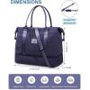 imageBAGAIL Travel Duffel Bag Weekender Bags for Women Overnight Gym Carry On Tote Bag with Wet Pocket Hospital Mom Bag for Labor and Delivery  Extra Large BlackBGridNavy Blue