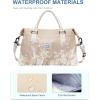 imageBAGAIL Travel Duffel Bag Weekender Bags for Women Overnight Gym Carry On Tote Bag with Wet Pocket Hospital Mom Bag for Labor and Delivery  Extra Large BlackBeige