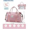 imageBAGAIL Travel Duffel Bag Weekender Bags for Women Overnight Gym Carry On Tote Bag with Wet Pocket Hospital Mom Bag for Labor and Delivery  Extra Large BlackGridPink