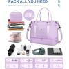 imageBAGAIL Travel Duffel Bag Weekender Bags for Women Overnight Gym Carry On Tote Bag with Wet Pocket Hospital Mom Bag for Labor and Delivery  Extra Large BlackBPurple