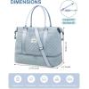 imageBAGAIL Travel Duffel Bag Weekender Bags for Women Overnight Gym Carry On Tote Bag with Wet Pocket Hospital Mom Bag for Labor and Delivery  Extra Large BlackBgridlight Blue