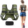 imageBAGAIL Weighted Vest 5lbs10lbs12lbs15lbs20lbs25lbs30lbs Weight Vest with Detachable Phone Pouch Rucking Vest for Women Men Walking Weight Loss Training RunningGreen