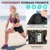 imageBAGAIL Weighted Vest 5lbs10lbs12lbs15lbs20lbs25lbs30lbs Weight Vest with Detachable Phone Pouch Rucking Vest for Women Men Walking Weight Loss Training RunningGreen