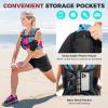 imageBAGAIL Weighted Vest 5lbs10lbs12lbs15lbs20lbs25lbs30lbs Weight Vest with Detachable Phone Pouch Rucking Vest for Women Men Walking Weight Loss Training RunningBlue