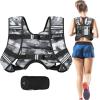 imageBAGAIL Weighted Vest 5lbs10lbs12lbs15lbs20lbs25lbs30lbs Weight Vest with Detachable Phone Pouch Rucking Vest for Women Men Walking Weight Loss Training RunningCamouflage