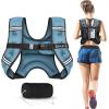 imageBAGAIL Weighted Vest 5lbs10lbs12lbs15lbs20lbs25lbs30lbs Weight Vest with Detachable Phone Pouch Rucking Vest for Women Men Walking Weight Loss Training RunningBlue