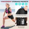 imageBAGAIL Weighted Vest 5lbs10lbs12lbs15lbs20lbs25lbs30lbs Weight Vest with Detachable Phone Pouch Rucking Vest for Women Men Walking Weight Loss Training RunningBlack