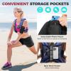 imageBAGAIL Weighted Vest 5lbs10lbs12lbs15lbs20lbs25lbs30lbs Weight Vest with Detachable Phone Pouch Rucking Vest for Women Men Walking Weight Loss Training RunningPurple