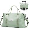imageBAGAIL Travel Duffel Bag Weekender Bags for Women Overnight Gym Carry On Tote Bag with Wet Pocket Hospital Mom Bag for Labor and Delivery  Extra Large BlackPale Green