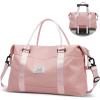 imageBAGAIL Travel Duffel Bag Weekender Bags for Women Overnight Gym Carry On Tote Bag with Wet Pocket Hospital Mom Bag for Labor and Delivery  Extra Large BlackPink