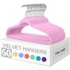 imageBAGAIL Velvet Hangers 50 Pack Non Slip 360 Degree Swivel Hook Strong and Durable Clothes Hangers for Coats Suit Shirt Dress Pants ampamp Dress ClothesPink 50 PackPink