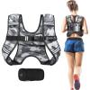 imageBAGAIL Weighted Vest 5lbs10lbs12lbs15lbs20lbs25lbs30lbs Weight Vest with Detachable Phone Pouch Rucking Vest for Women Men Walking Weight Loss Training RunningCamouflage